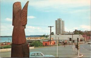 Nanaimo BC British Columbia S. Madill Indigenous Carving Vintage Postcard D64