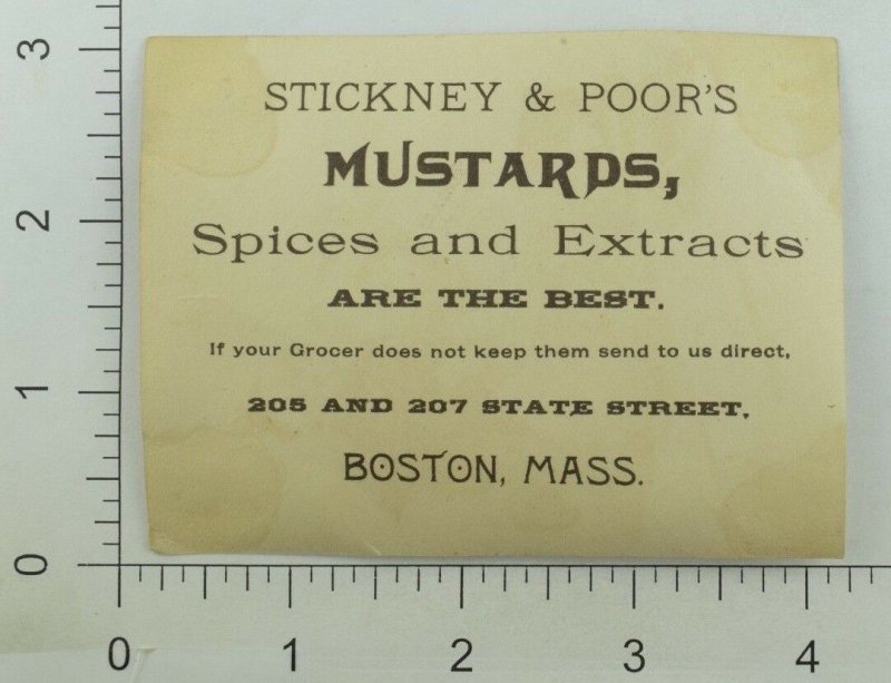 Stickney & poor's Mustards Spices & Extracts Children Snow Sled Boxes Winter P92