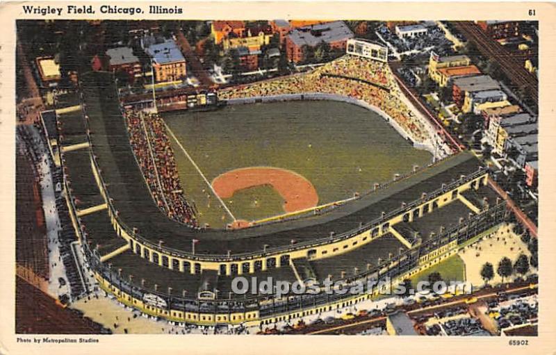 Wrigley Field, Home of the Chicago Cubs Chicago, Illinois, IL, USA Stadium 1958 