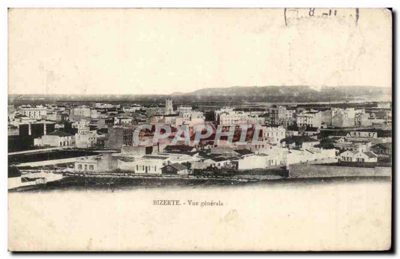 Tunisia Bizerte Old Postcard General view