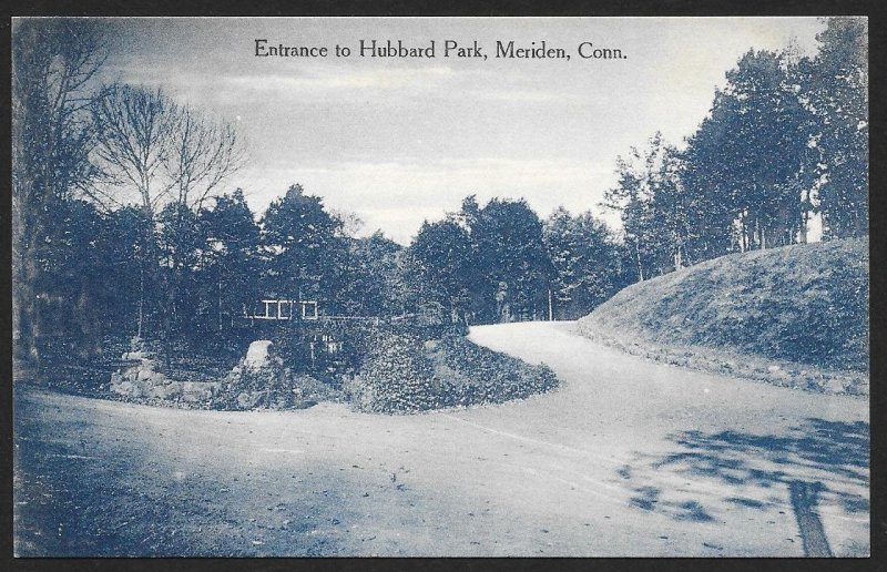 Hubbard Park Entrance Meriden Connecticut Unused c1910s