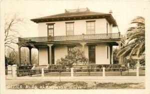 1935 Hammonton California Office Building RPPC Real photo postcard 2198