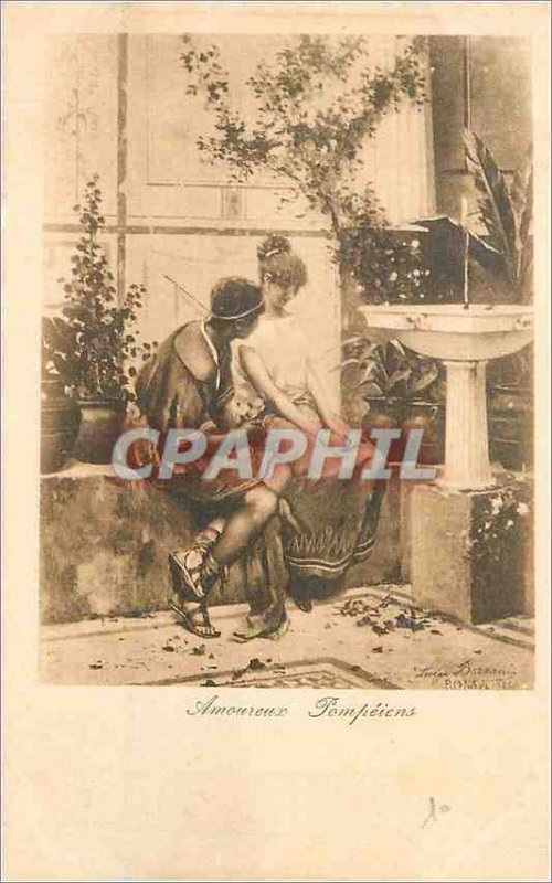 Postcard Old Lovers Pompeians