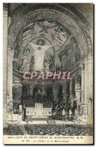 Old Postcard From Paris Basilica Sacre Coeur From Montmartre The choir and hi...