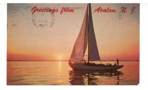 NJ - Avalon. Greetings!     (cancellation on front)