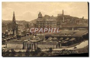 Edinburgh Old Postcard From The Castle