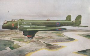 Fairey Hendon Long Range Night Bomber WW2 Plane Old Rare Postcard