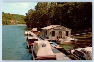 Boonesboro Kentucky KY Postcard Fort Boonesborough State Park Boat Dock c1960's