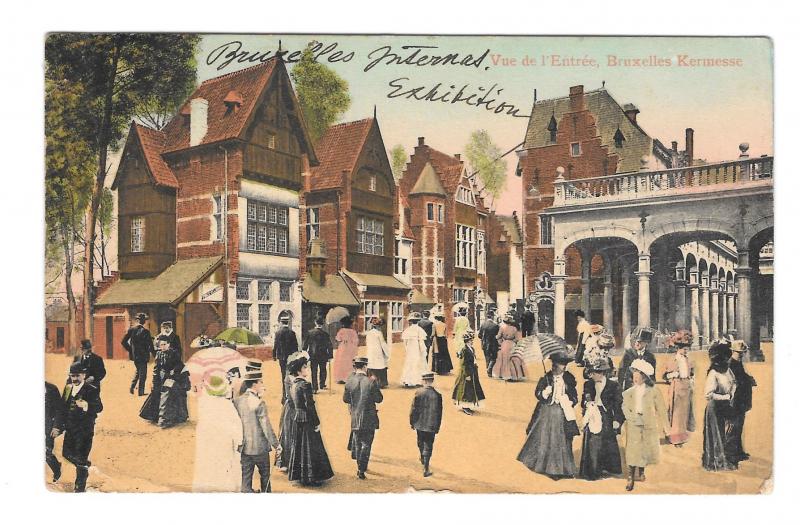 Official Brussels Intrnational Exposition 1910 Postcard Bruxelles Kermesse