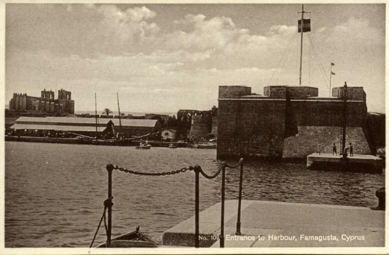 cyprus, FAMAGUSTA, Entrance to Harbour (1930s)