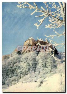 Postcard Modern Franche Comte Under the snow Chateau de Joux