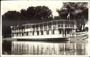 Clinton IA Idler House Boat 19490 Used Real Photo Postcard