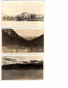 3 Photographs Mountains, Vermilion Pass, Selkirk Range, 1923, British Columbia