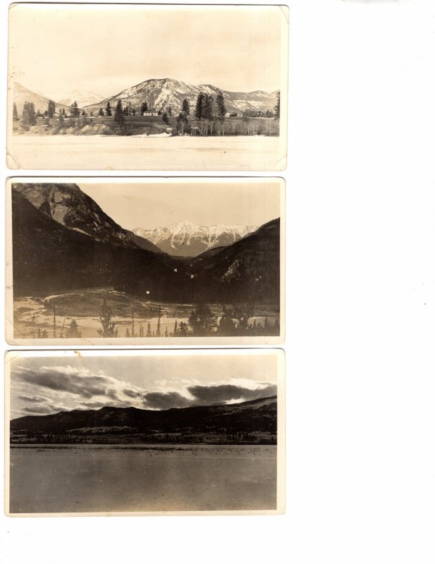 3 Photographs Mountains, Vermilion Pass, Selkirk Range, 1923, British Columbia