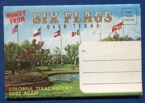 Six Flags Magnificent Star Mall Arlington Texas tx postcard folder #3