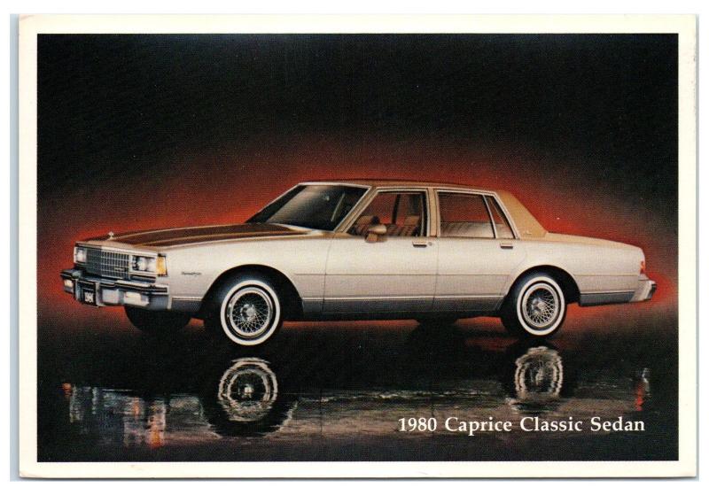 1980 Chevy Caprice Classic Sedan Postcard