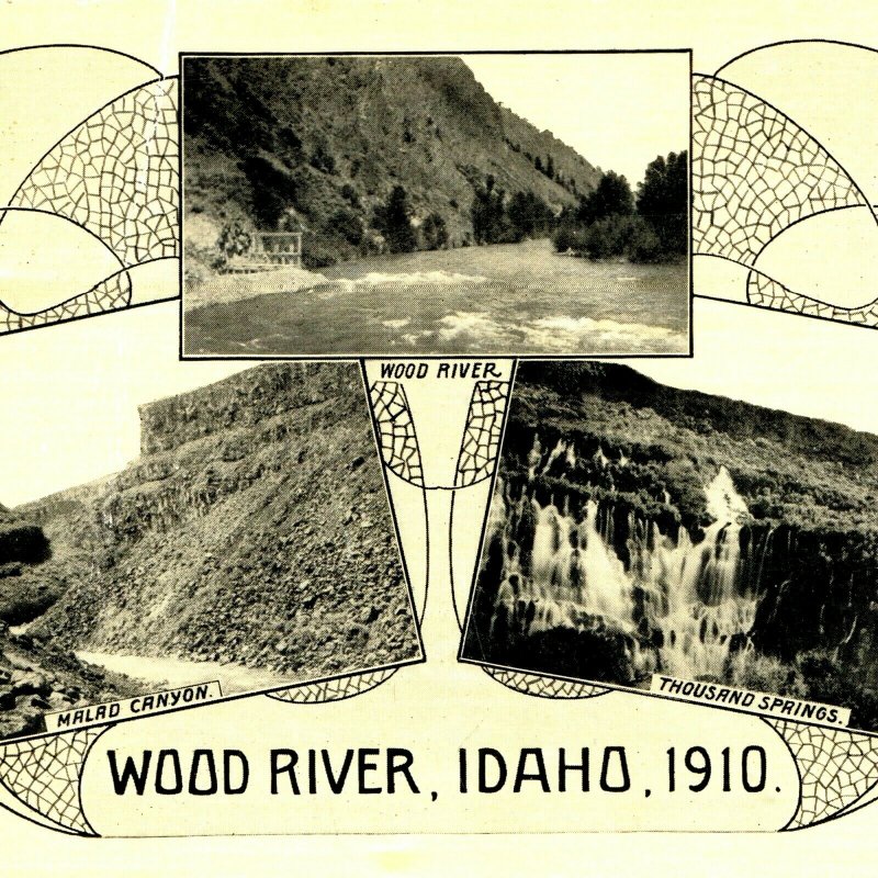 1910 Wood River, Idaho Malad Canyon Thousand Springs Oregon Trail Ezra Meeker A1