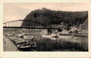 Czech Republic Děčín Pastýřská stěna Přístav Vintage RPPC 04.94