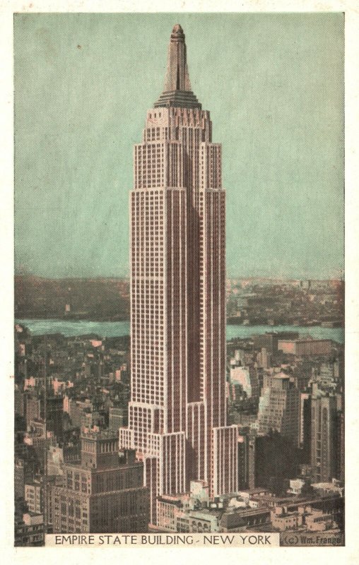 Vintage Postcard Empire State Building Tallest World Skyscraper New York City NY