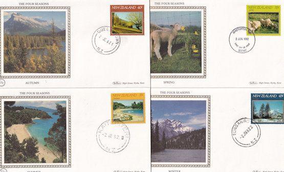 Four Seasons Spring Summer Autumn Winter Benham New Zealand FDC