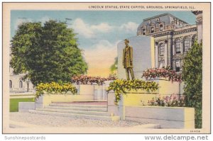 Lincoln Statue State Capitol Grounds Springfield Illinois 1938