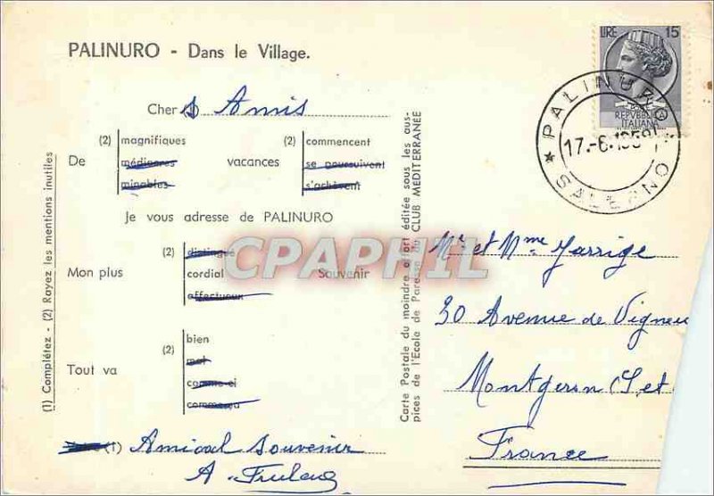 Postcard Modern Palinuro In the Village