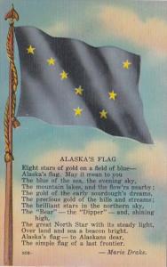 Alaska Flag With Poem By Marie Drake