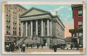 Norfolk Virginia~US Custom House Entrance~1920s Postcard