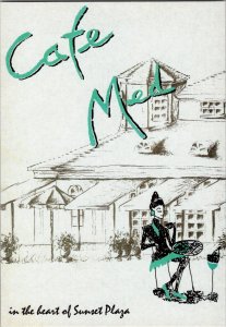 Continental Advertising Postcard- Cafe Med Mediterranean West Hollywood CA CD18