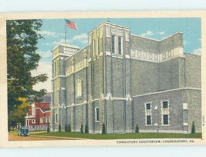 Linen BUILDING SCENE Coudersport Pennsylvania PA H6369