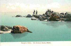 ME, Old Orchard Beach, Maine, Googin's Rocks, Undivided back, New England News