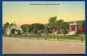 Selma Motor Court US 80 West Selma Alabama linen roadside postcard motel hotel