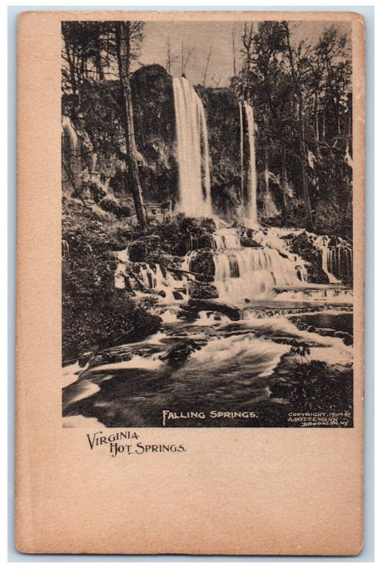 1904 Falling Springs Virginia Hot Springs Antique Unposted Postcard 