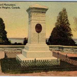 c1910s Queenston Heights, Ontario Niagara Escarpment Laura Secord Monument A242