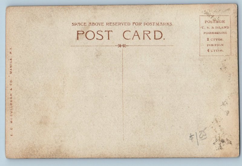 Philippines Island Postcard Sunset Manila Bay from Luneta c1910 RPPC Photo