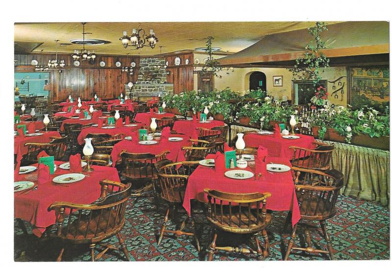 PA Limerick Lakeside Inn Restaurant Interior Route 422 Dining Room Vtg Postcard