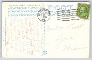 Gettysburg Pennsylvania~Spanglers Spring In Fall~Tiptons Studio PM 1931 Postcard