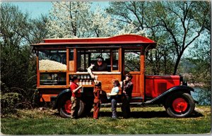 Popcorn Van, Covered Bridge Festival, Maple Fair Parke County IN Postcard B30