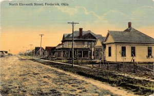 F91/ Frederick Oklahoma Postcard c1910 North 11th Street Homes