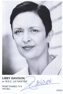 Libby Davison WDC Liz Rawton ITV The Bill Hand Signed Cast Card Photo