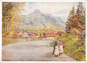 BG39636 lenggries mit geigerstein bayer alpen painting postcard   germany