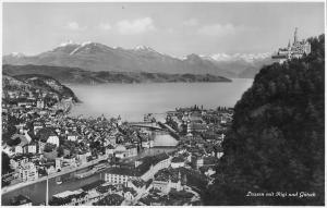 B23883 Luzern mit Rigi  switzerland real photo