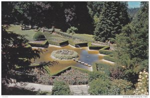 VICTORIA, British Columbia, Canada;The Star Pond, Butchart Gardens, 40-60s