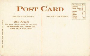 LPS19 VENICE California The Arcade Buffet Postcard Interior View