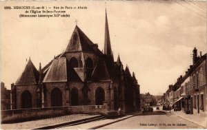 CPA Nemours Rue de Paris et Abside de l'Eglise St Jean (1267599)