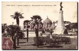 Postcard Old Nice Jardin Albert I monument Centennial