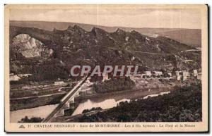 Old Postcard Chateau Regnault Station Montherme The son Amon Bridge and the M...