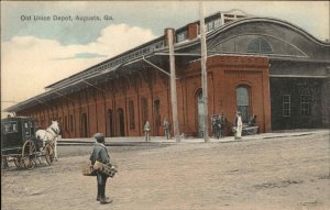 Augusta Georgia GA Old Union Depot RR Train Station c1910 Postcard