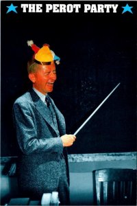 Politics PEROT PARTY Ross Perot/Jester Hat CANDIDATE~PRESIDENT 1994 4X6 Postcard