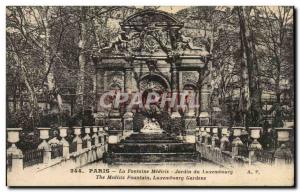 Paris Postcard Old Fontaine Medicis